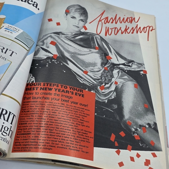 Vintage Glamour Magazine January 1982 Fashion & Hairstyles Issue - Picture 6 of 8